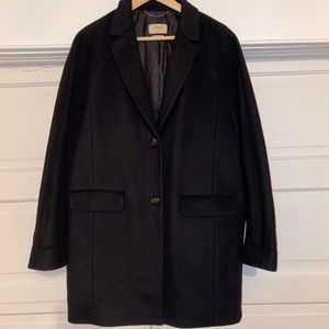 Wilfred black wool cashmere coat sz L